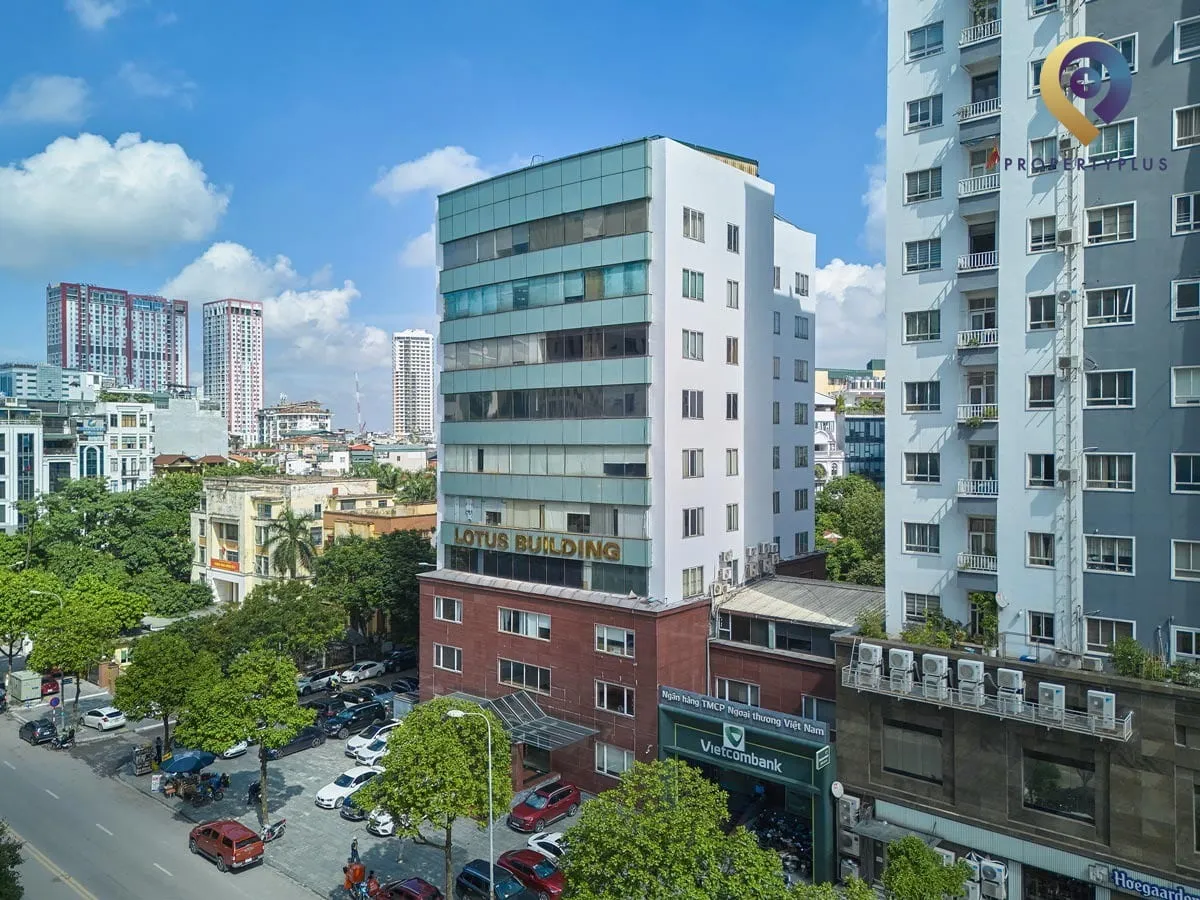 Lotus Building exterior view in Cau Giay District